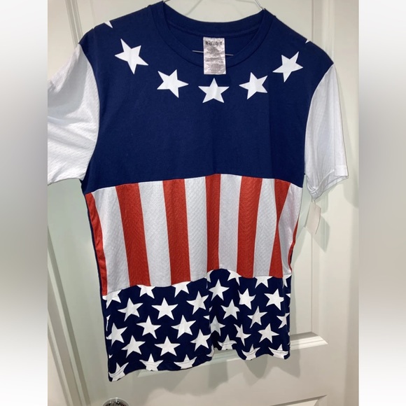 New Men’s Ryde Out Crew Neck American Flag Graphic Short Sleeve 4th July Size M - Picture 6 of 6